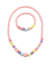 Conjunto De Collar Y Pulsera Pastel Perlado (2 Piezas),Great Pretenders (61598)