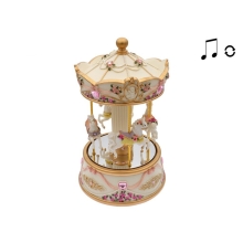 Carrusel Musical Med. Blanco/rosa Mirror D: 14,5 H, Trediser (42331)