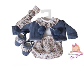Conjunto 2 Piezas, Chaqueta, Diadema Y Patucos, Munecas De Cuna (43434)