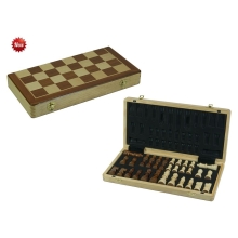 Ajedrez Madera Mogano Plegable 38x38x2,4cm Sac1410, Trediser (42438)