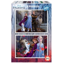 2 Puzzles De 100 Piezas Frozen Believe, Safta (81113)