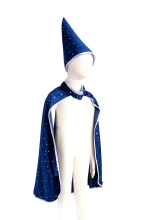 Blue Wizard Cape&hat, Size Us 4-6, Great Pretenders (10837)