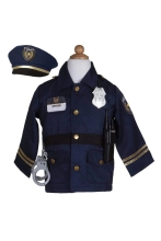 Oficial De Policia Con Accesorios (garment Bg),Disfraz Talla Ee. Uu. 5-6, Great Pretenders (14853)