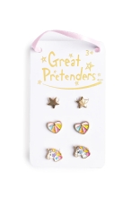 Pendientes Con Tachuelas Alegres De Boutique, 3 Pares, Great Pretenders (06084)