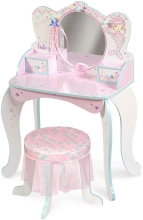 Wooden Make Up Table With Confortable Seat & Drawers ocean Fantasy Collection, DeСuevas (55412)