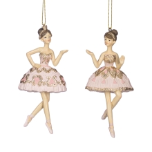 Circ.ballerina Orn 2 Pnk-gld 12cm, GoodWill (08407)
