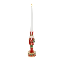 Nutcracker on Drum Candleholder Tt Rd-grn 26cm, GoodWill (14897)