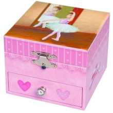 Caja Musical Cubica Bailarina Con Tutu - Rosa - Figura De Bailarina, Trousselier (09171)