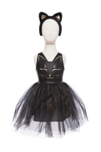 Vestido Gato Negro Con Diadema, Talla 5-6 (Ee. Uu.),Great Pretenders (47955)