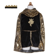 Gold Knight Cape Tunic With Crown, Size Us 9-10, Great Pretenders (61959)