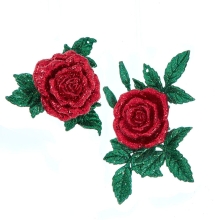 3.4-5.9 Plastic Rose Clip Orn 2-a, Christmas Inspirations (71078)