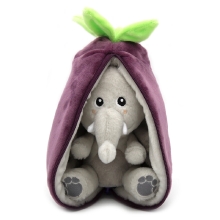 Vegg Velvet Lelephant-aubergineie, Globe Trotoys (80103)
