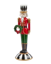 Decoracion De Soldado De Cuadros H. 30 P. 10 C4, Verde Rojo, Deco Spirit (98031)