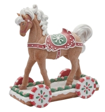 Decoracion De Caballo De Mazapan Alto 38 Ancho 34.5 Longitud 16 C5, Avellana, Deco Spirit (61602)