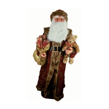 Santa Claus Grande Vestido En Brocado, Musicboxworld (40775)