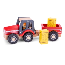Tractor Con Remolque - Pilas De Heno, New Classic Toys (19430)