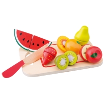 Juego Frutas De Madera Para Cortar, New Classic Toys (05792)