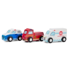 Set De Vehiculos De Madera - 3 Vehiculos, New Classic Toys (19334)