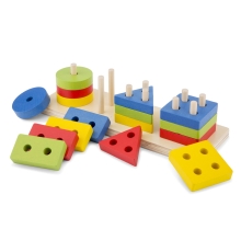 Rompecabezas De Apilamiento Geometrico, New Classic Toys (05006)