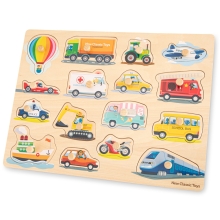 Puzzle De Madera - Transporte - 16 Piezas, New Classic Toys (04429)