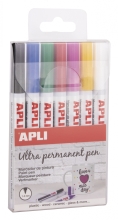 Colored Fluorescent Markers 6 G (6 Pcs.),Apli Kids (76947)