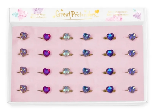 Anillos Giratorios Gem Of My Heart, 24 Piezas, Surtidos, Great Pretenders (45314)