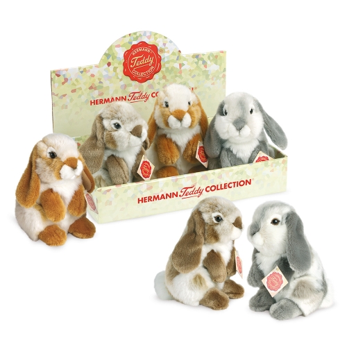 Standing Rabbit 3 Colors 19 cm, Hermann Teddy (93760)