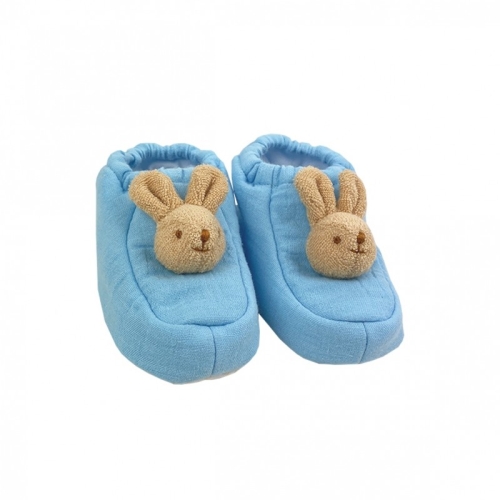 Chaussons Lapin 0-2 Anos - Coton Bio Bleu Ciel, V1180 66, Trousselier (02140)