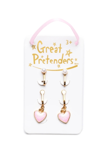 Pendientes De Clip Lindos Y Elegantes De Boutique, 2 Pares, Great Pretenders (06091)