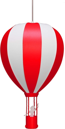 Suspension Montgolfiere Rouge - Lampara De Techo Globo De Aire Luz Roja, RM Coudert (53376)