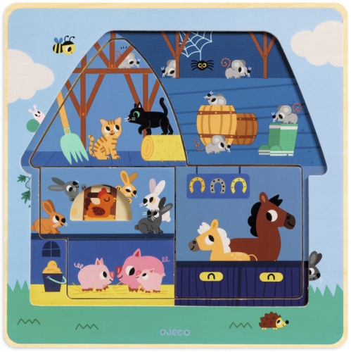 Puzzle 3 Niveles Chez Moo Fsc, Top Toys (31482)