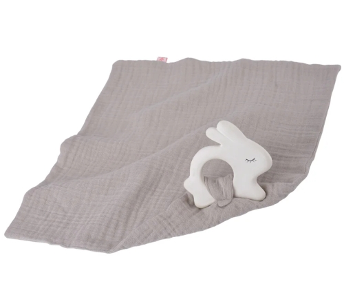 Conejo de goma con toalla gris plateado, Kikadu (1874607)