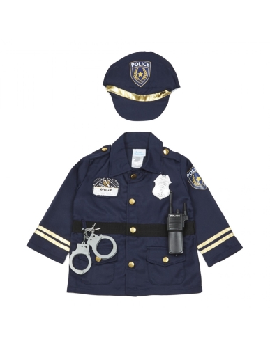 Oficial De Policia Con Accesorios (garment Bg), Disfraz Talla Ee. Uu. 5-6, Great Pretenders (14853)