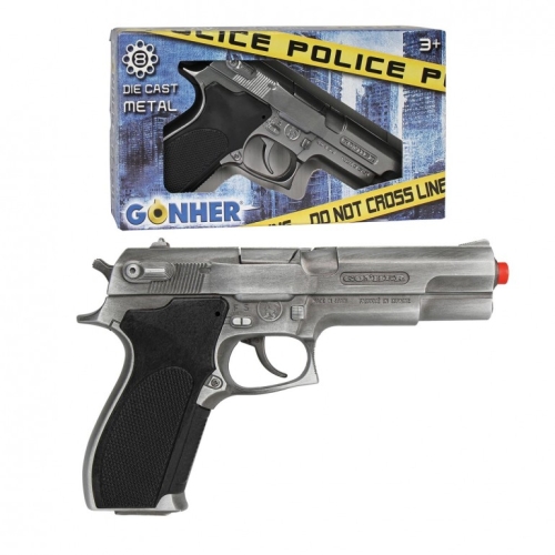 Pistola Policia 8 Tiros- Plata, Gonher (04507)