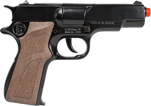 Pistola Policia  8 Tiros, Negra, Gonher (12564)