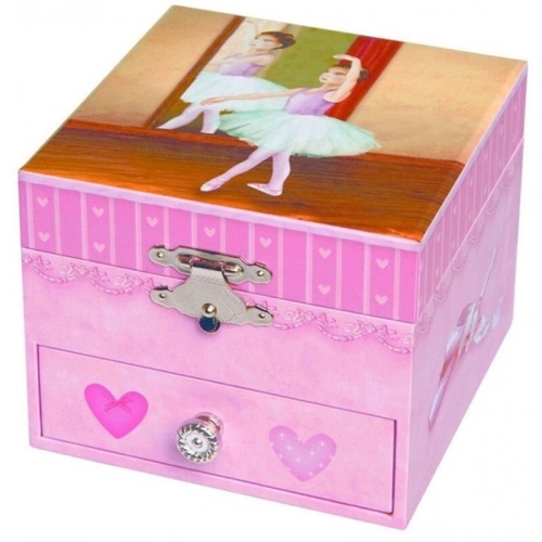 Caja Musical Cubica Bailarina Con Tutu - Rosa - Figura De Bailarina, Trousselier (09171)