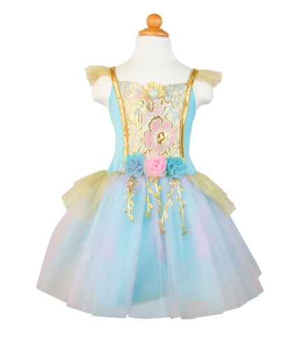 Mermalicious Dress With Tail, Pastel-aqua, Size Us 3-4, Great Pretenders (33983)