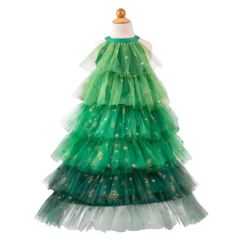 Vestido De Arbol De Navidad Con Diadema, Talla 5-6, Great Pretenders (71059)