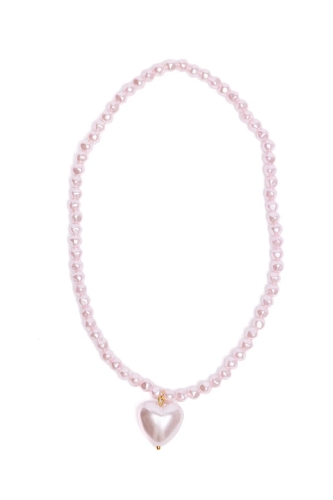 Pink Pearl Heart Necklace, Great Pretenders (86144)