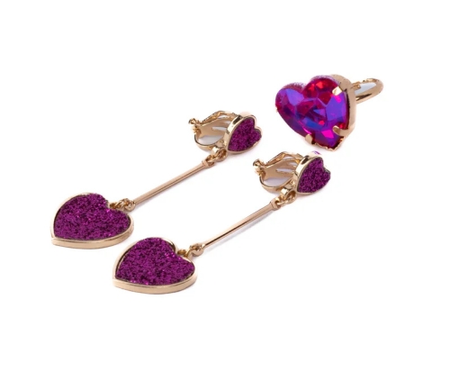 For My Favorite Clip-on Earring & Ring Set (1 Pair + 1 pcs), Great Pretenders (87523)