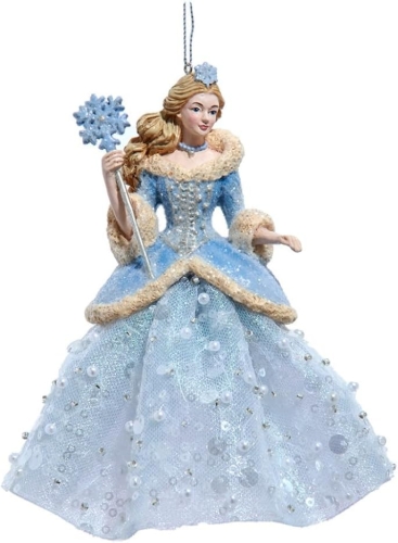 6.5 Resin Blue Plat Snow Queen Orn, Christmas Inspirations (68382)