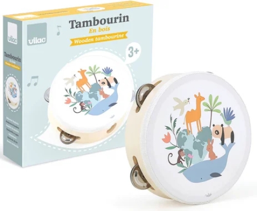 Pandereta De Madera De Animales Del Mundo - Sarah Betz, Vilac (71125)