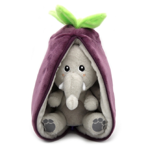 Vegg Velvet Lelephant-aubergineie, Globe Trotoys (80103)