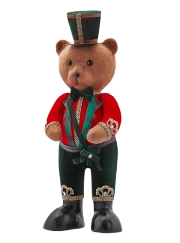 Oso Noel (Cascanueces) H60 23x21 C3, Verde Rojo, Deco Spirit (03530)