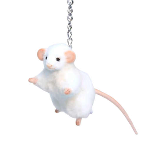 Llavero De Peluche Raton Blanco, Hansa (64682)