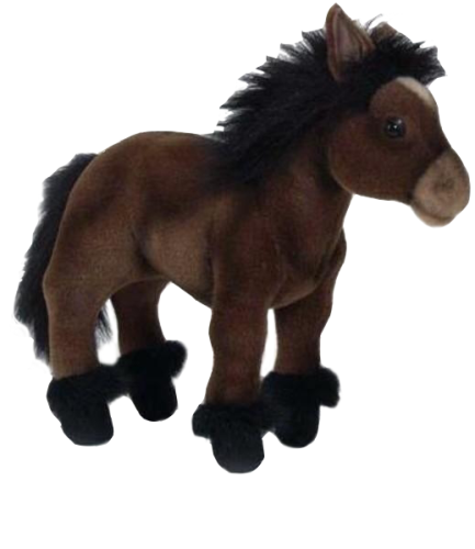 Peluche Pony Marron Chocolate, Longitud 36 cm, Hansa (34173)