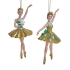 6 Resin Gold-aqua Ballerina Orn 2-a, Christmas Inspirations (69556)