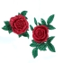 3.4-5.9 Plastic Rose Clip Orn 2-a, Christmas Inspirations (71078)